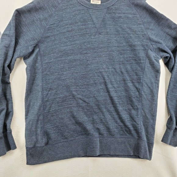 CHAMPION Sweater Men's L/S Crew Neck Tight Knit Pullover Blue Extra Large - Picture 3 of 12